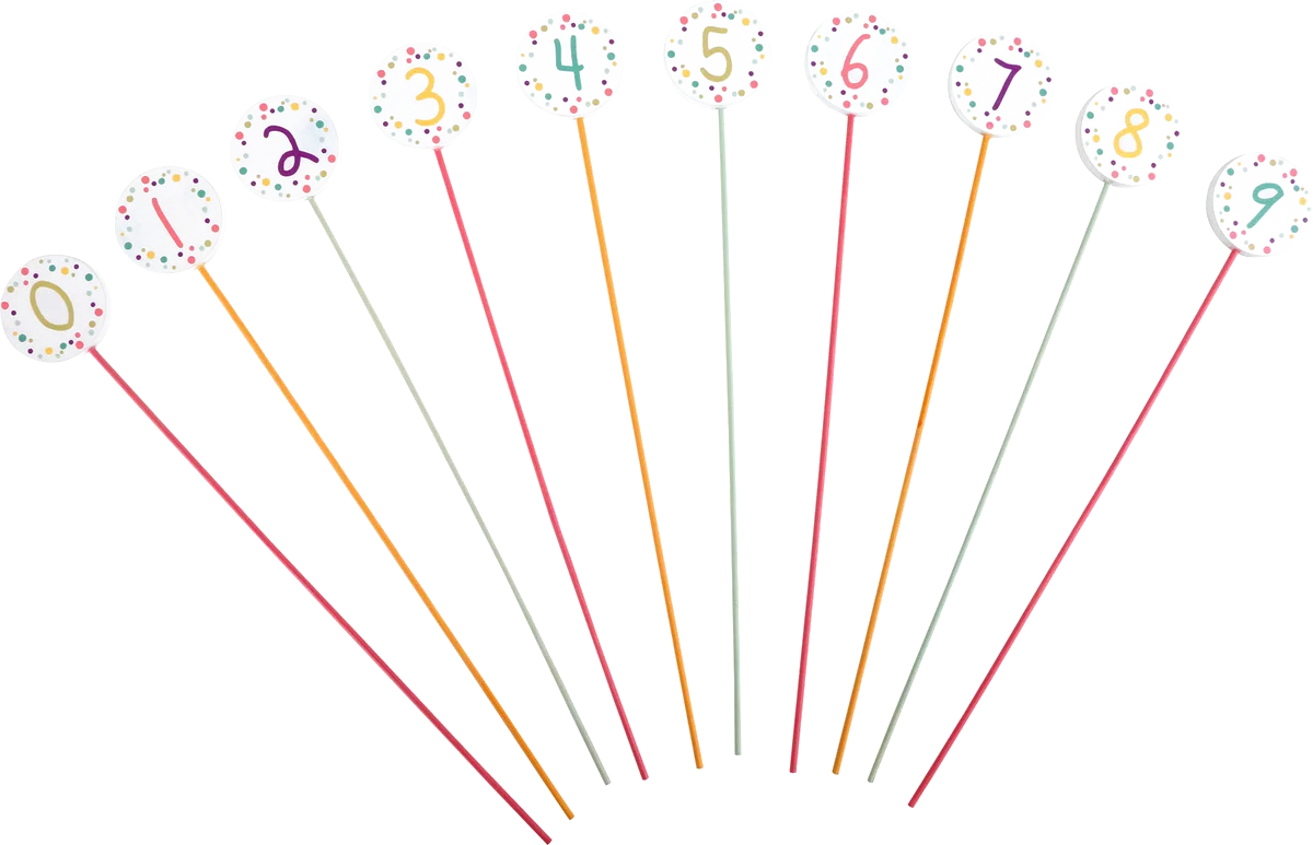 Legler Geburtstagssticks (10 Stück), Zahlen - Bild 1