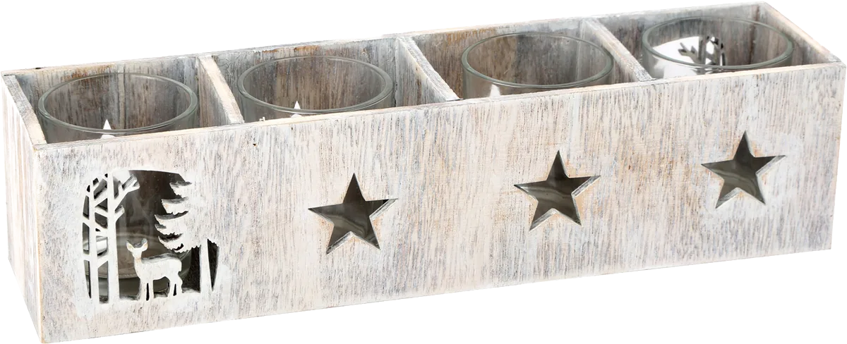 small foot Kerzenhalter, Shabby Chic - Bild 1