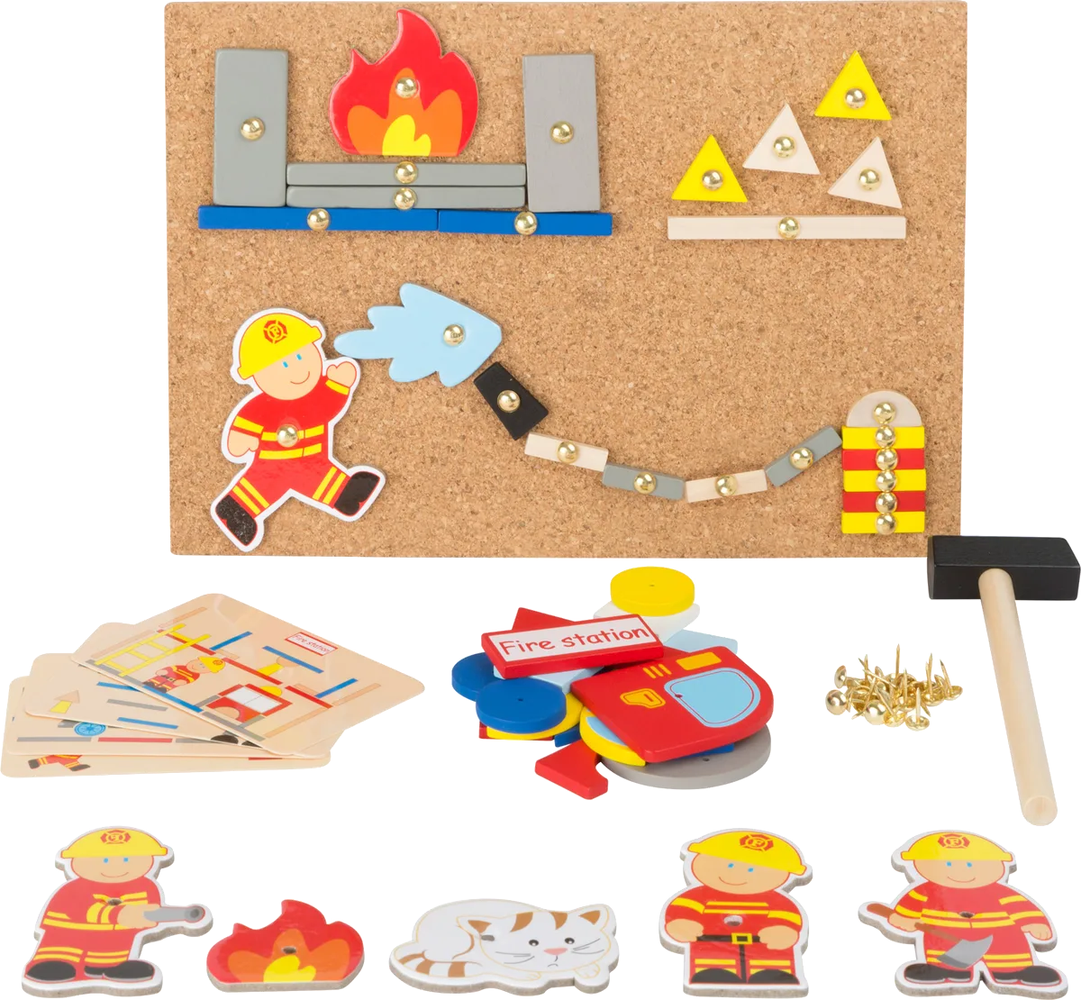 small foot Spiel mit Hammer und Nagel, Feuerwehr - Bild 1