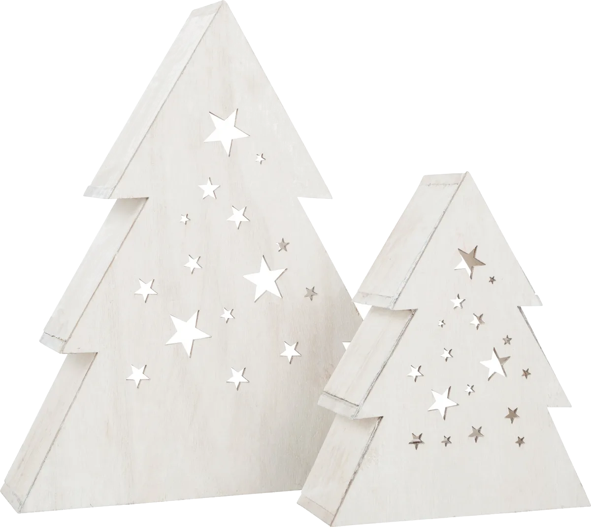 small foot Weihnachtsbaum mit LED-Lampen (2 Stück), Shabby-Chic - Bild 1