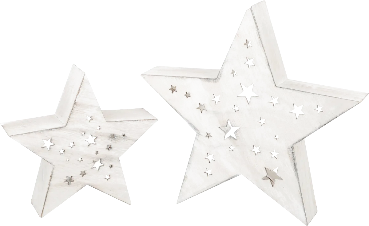 small foot Sterne mit LED-Lampen (2 Stück), Shabby-Chic - Bild 1
