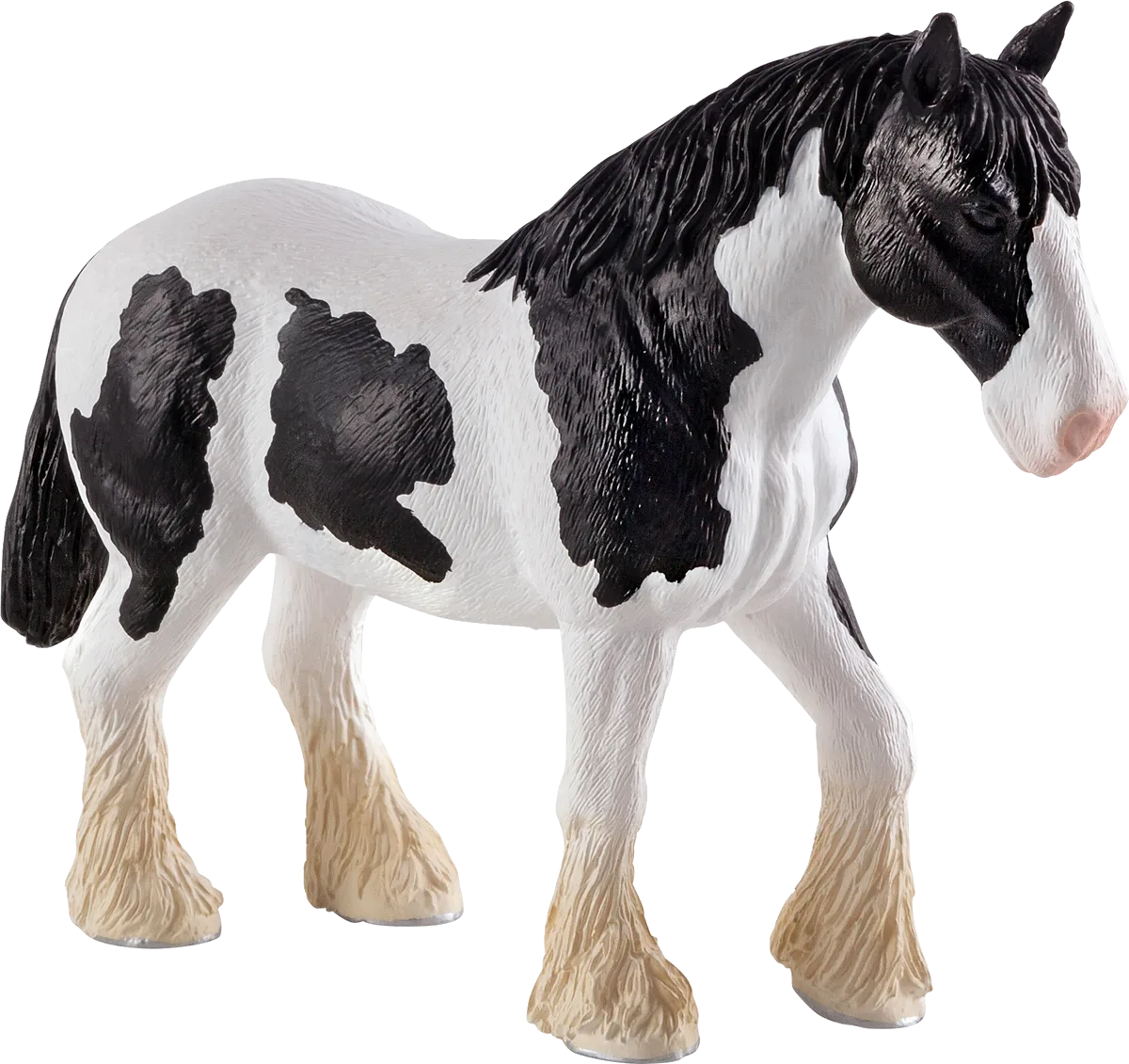 Mojo Clydesdale Pferd, Schwarz / Weiß - Bild 1