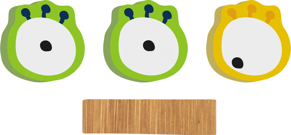 small foot ABC Buchstabe Monster Eyes, Bambus - Bild 1