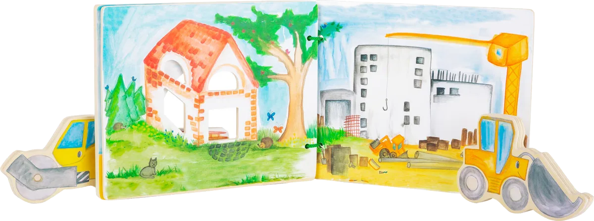 small foot Bilderbuch in Holz, Baustelle - Bild 1