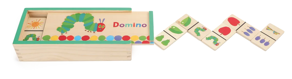 small foot Domino Spiel, Die hungrige Raupe Nimmersatt - Bild 1