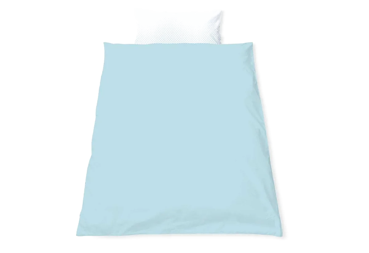 Pinolino Junior Bettwäsche wendbar 100x135 cm, Bewegte Sterne/Hellblau - Bild 1