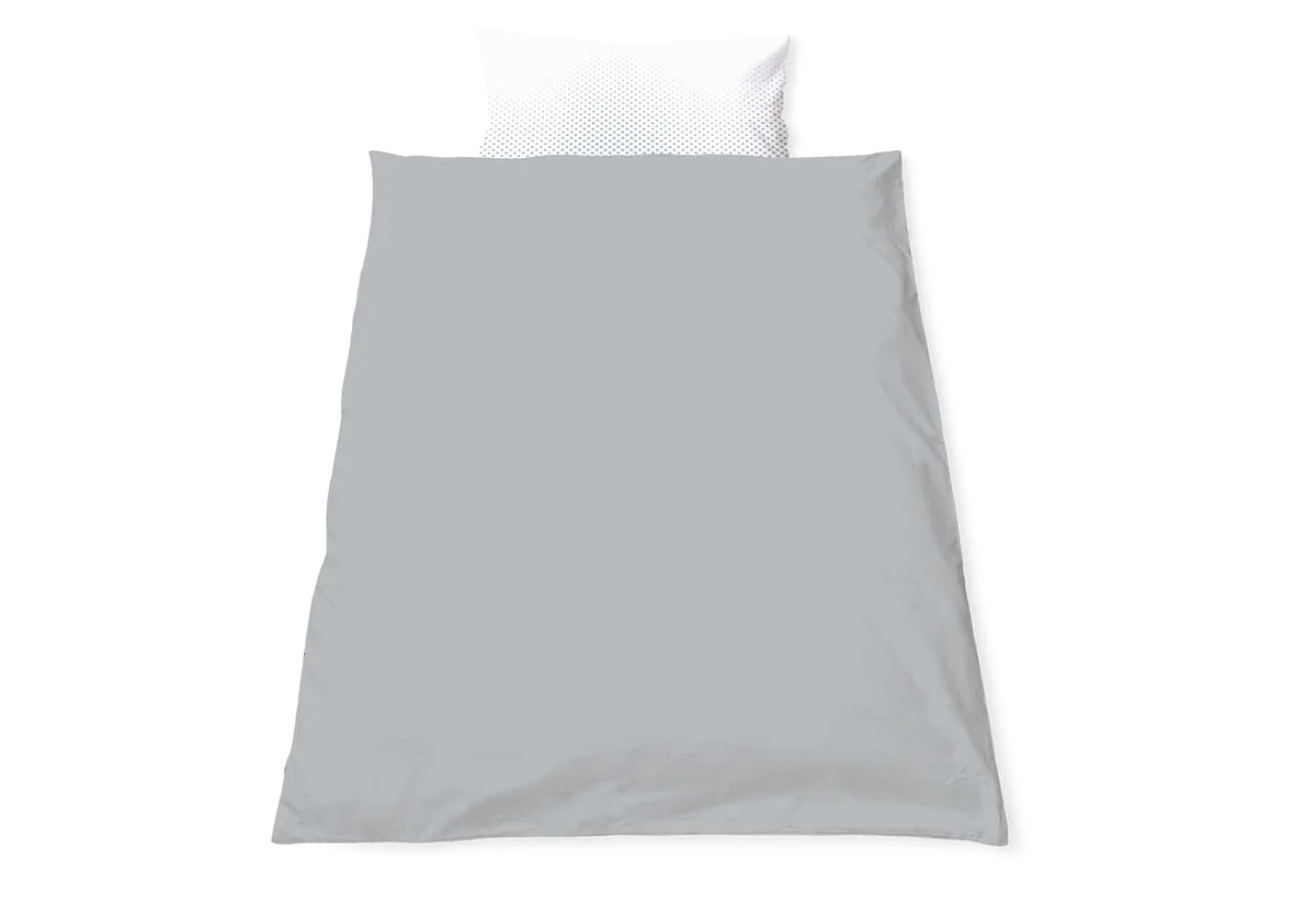 Pinolino Junior Bettwäsche wendbar 100x135 cm, Bewegte Sterne/Grau - Bild 1