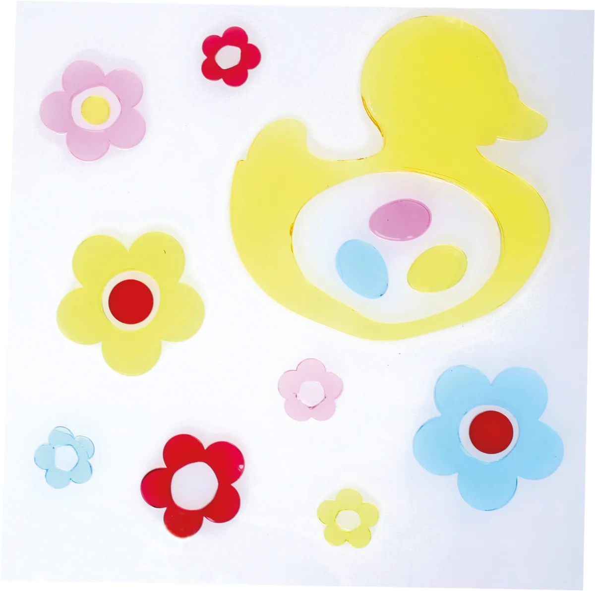small foot Gel-Klebemotive (3 Stk.), Ente mit Blumen - Bild 1