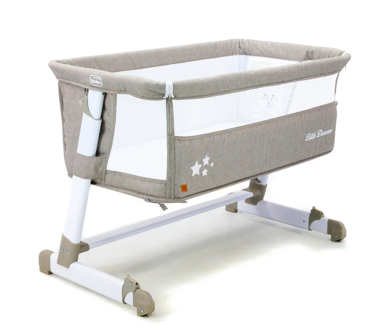 Asalvo Beistellbett, Melange Beige - Bild 1