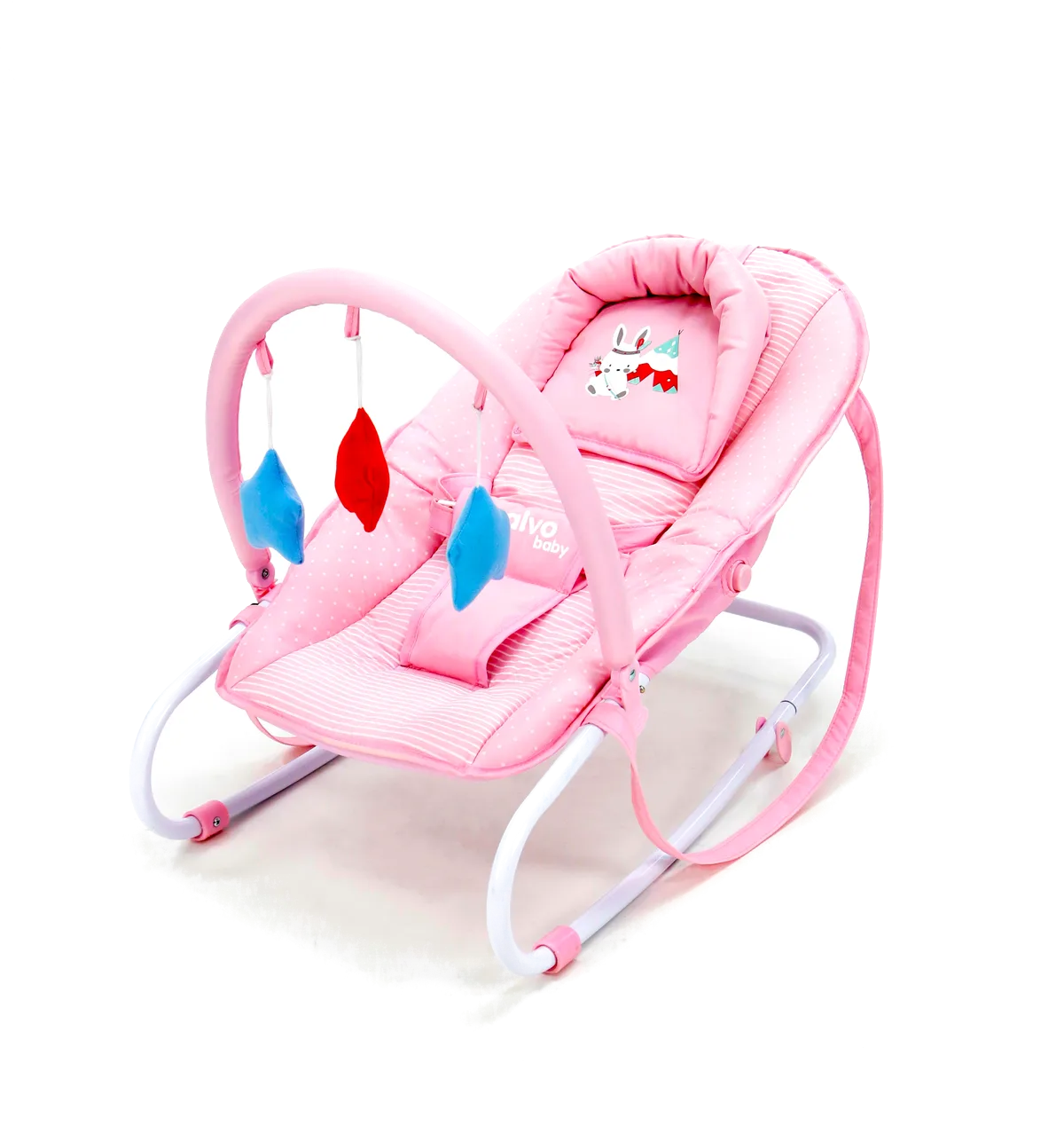 Asalvo Babystuhl/Wippe Baby Kanin Tippi, Pink - Bild 1