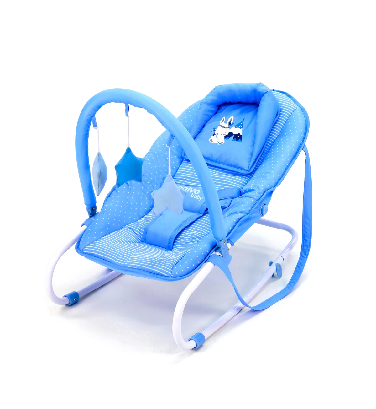 Asalvo Babystuhl/Wippe Baby Kanin Tippi, Blau - Bild 1