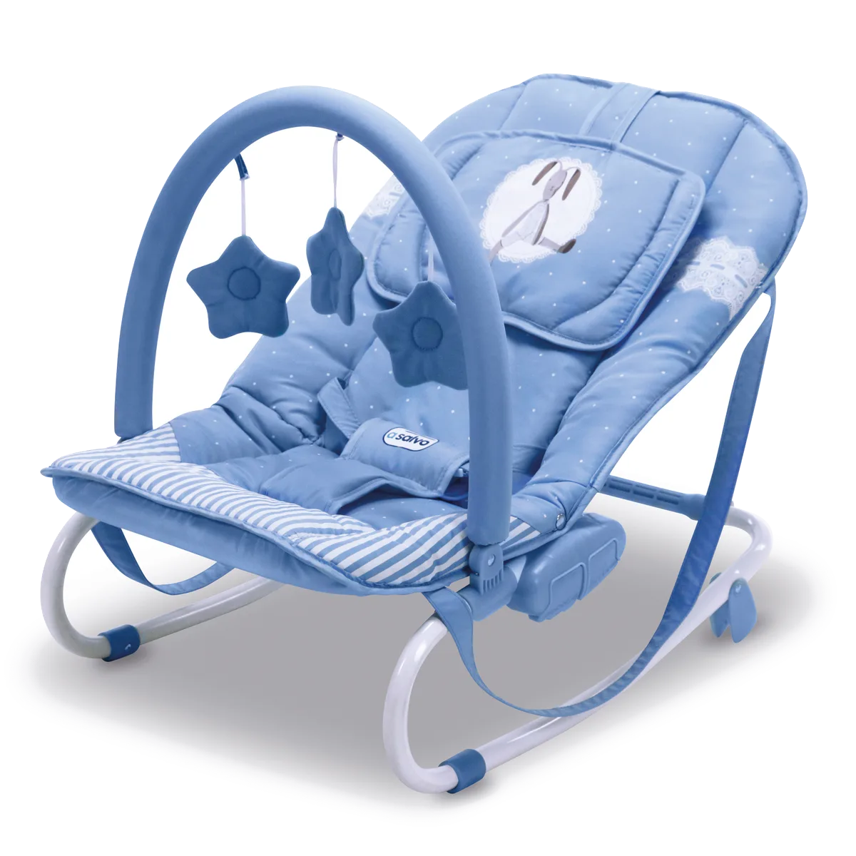 Asalvo Babystuhl/Wippe Relax Kanin, Hell Blau - Bild 1