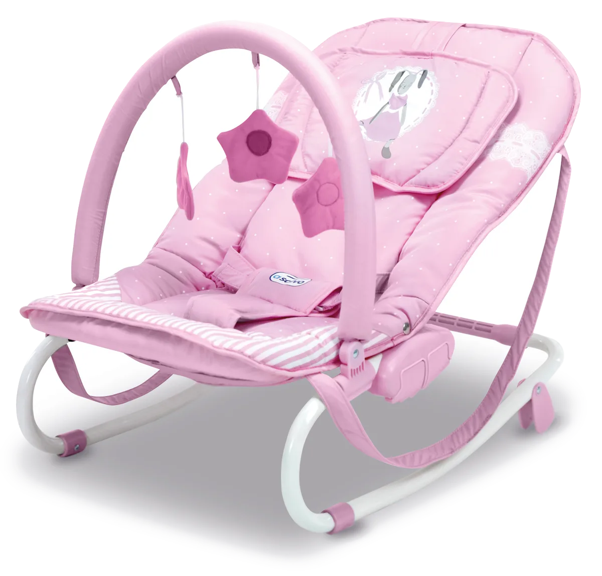 Asalvo Babystuhl/Wippe Relax Kanin, Pink - Bild 1