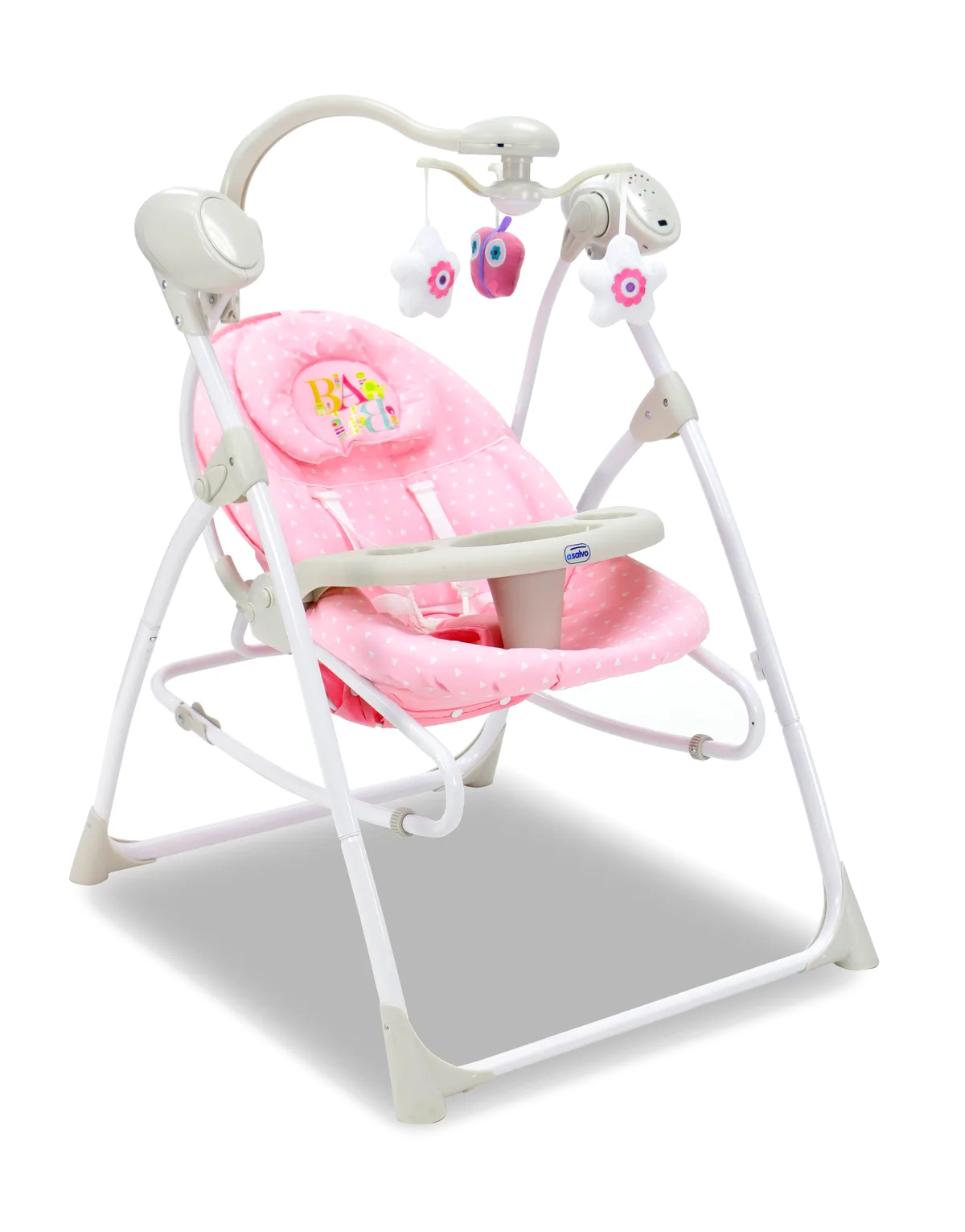 Asalvo Baby Babystuhl/Wippe Swing 3 in 1, Pink - Bild 1