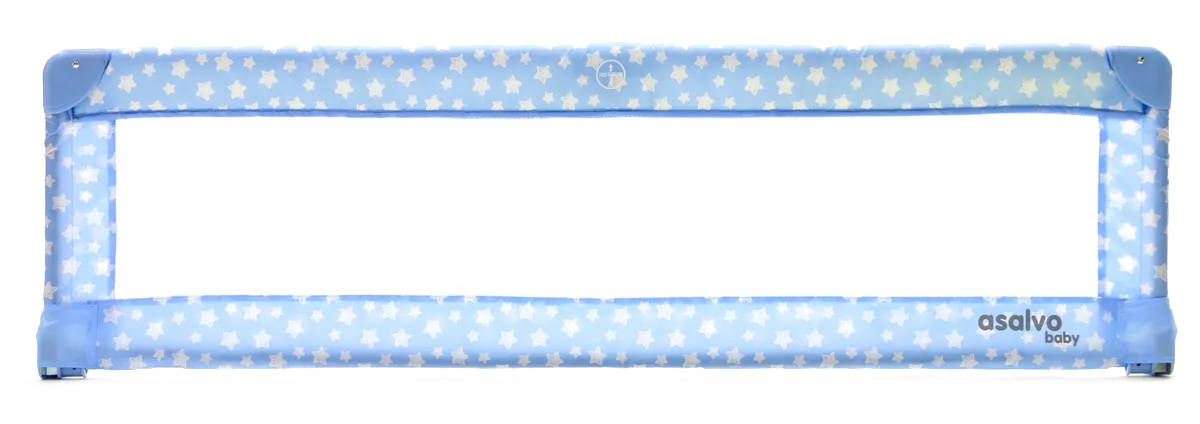Asalvo Rausfallschutz Bett 150cm, Blaue Sterne - Bild 1