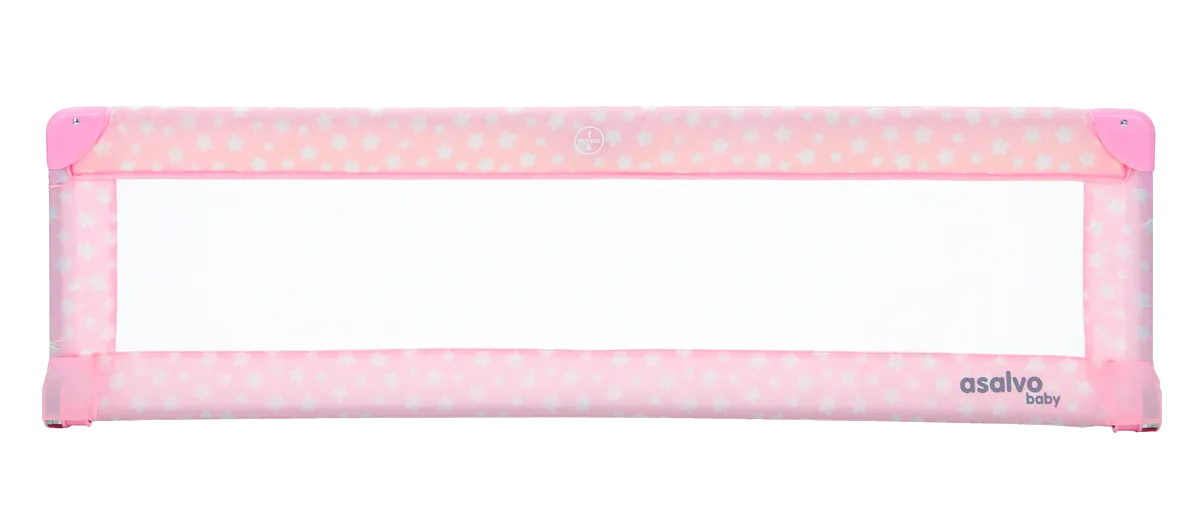 Asalvo Rausfallschutz Bett 150cm, Pinke Sterne - Bild 1