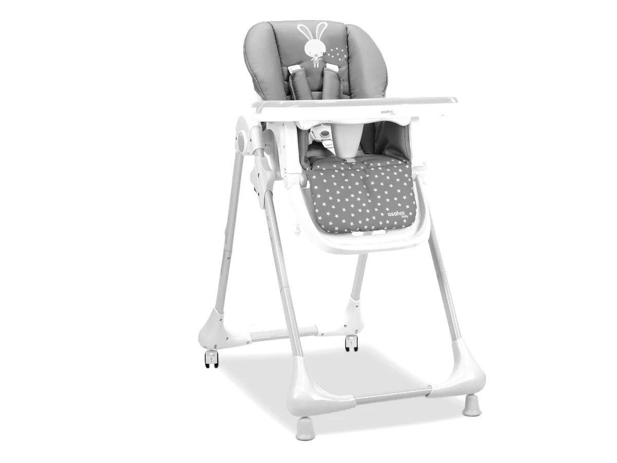 HIGH CHAIR WITH WHEELS BABY RABBIT GREY - Bild 1