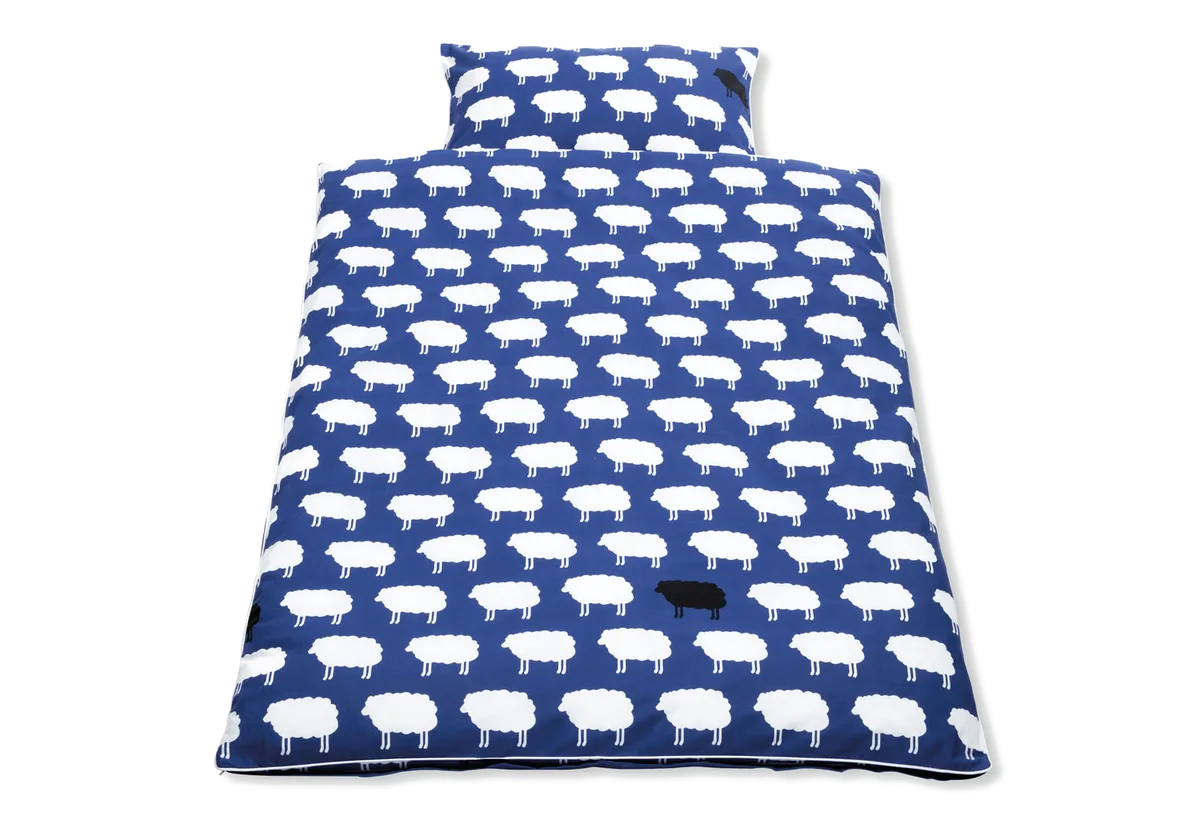 Pinolino Junior-Bettwäsche 100x135/40x60cm, Happy Sheep - Bild 1