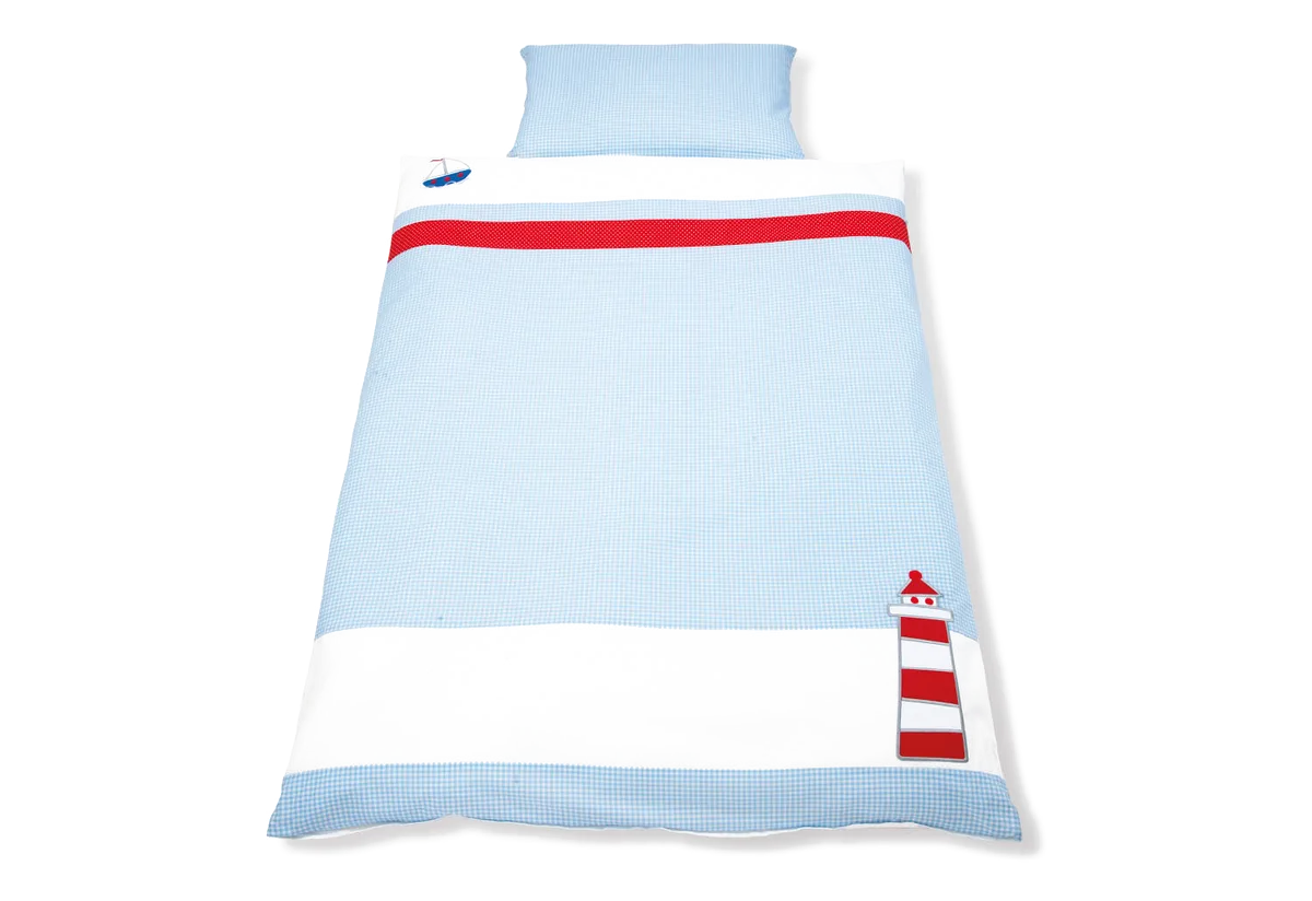 Pinolino Junior-Bettwäsche 100x135/40x60cm, Schiff Ahoi - Bild 1