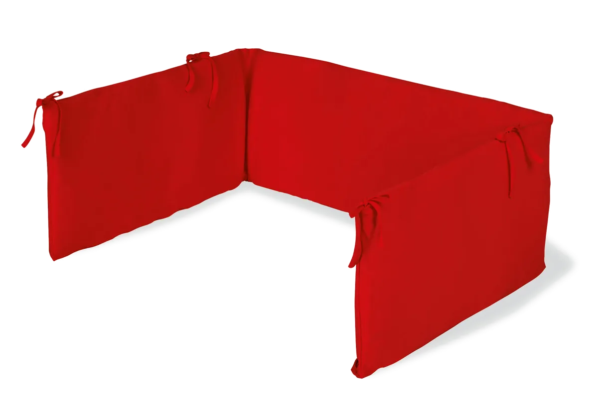 Pinolino Bettbegrenzung für Babybett 165x28cm, Frotté/Rot - Bild 1
