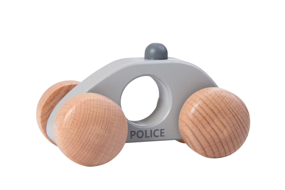 Kinder and Kids Greifspielzeug Polizeiauto, Grau - Bild 1