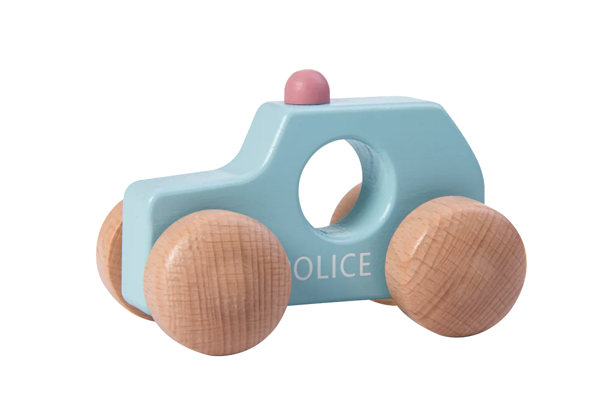Kinder and Kids Greifspielzeug Polizeiauto, Blau - Bild 1