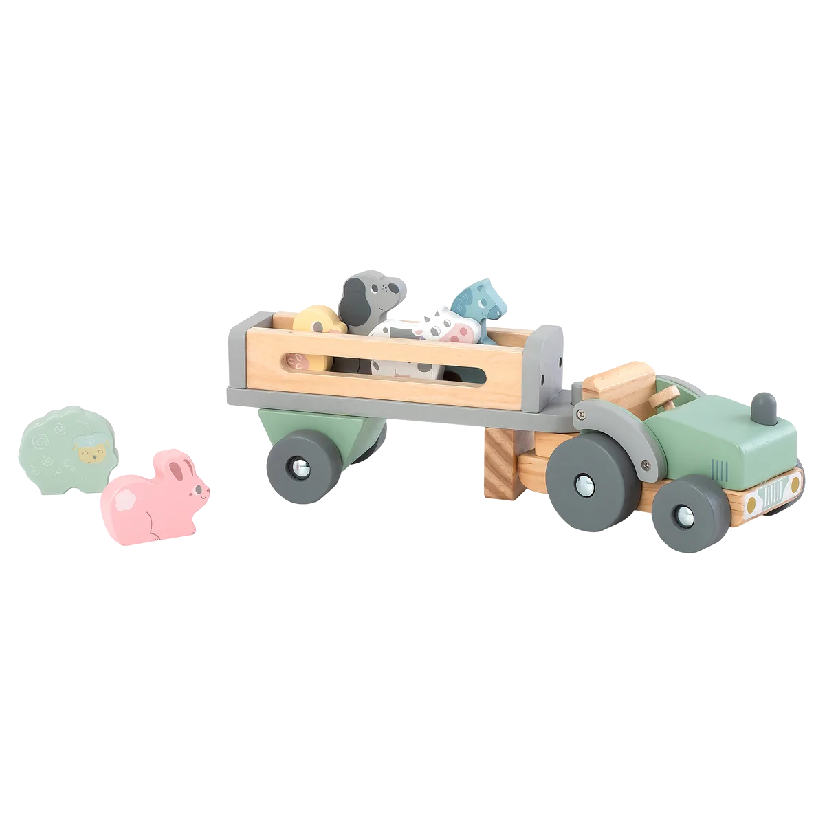 Kinder and Kids Traktor mit Anhänger und Tieren - Bild 1