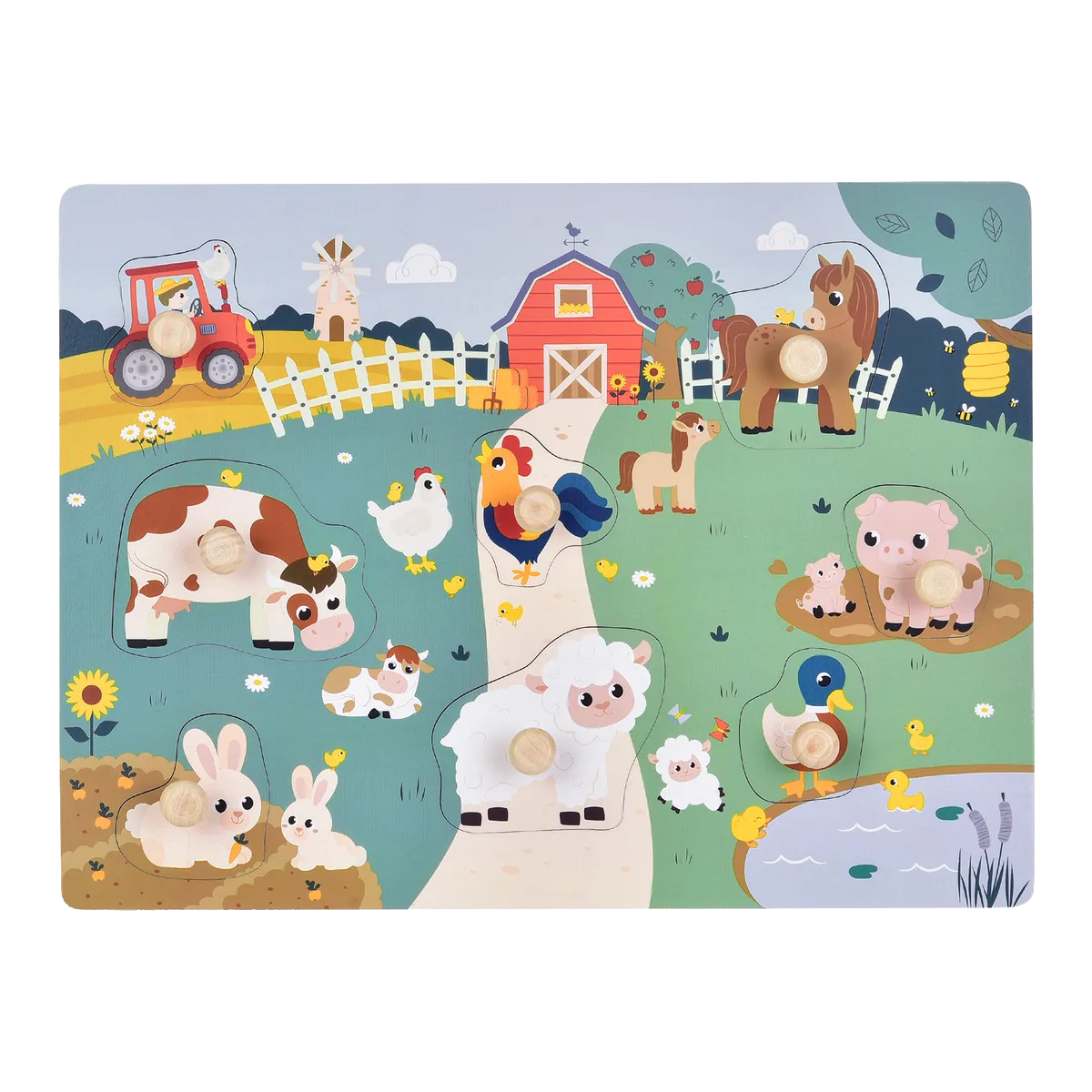 Kinder and Kids Knopfpuzzle, Bauernhaus - Bild 1