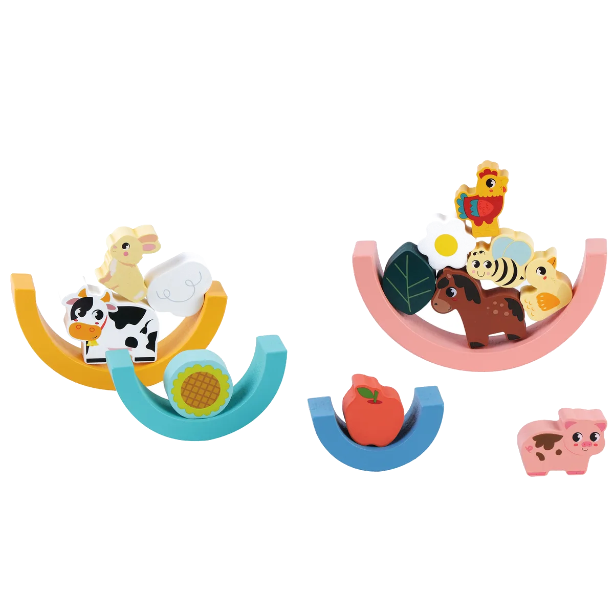Kinder and Kids Bauklötze, Regenbogen und Figuren (Set) - Bild 1