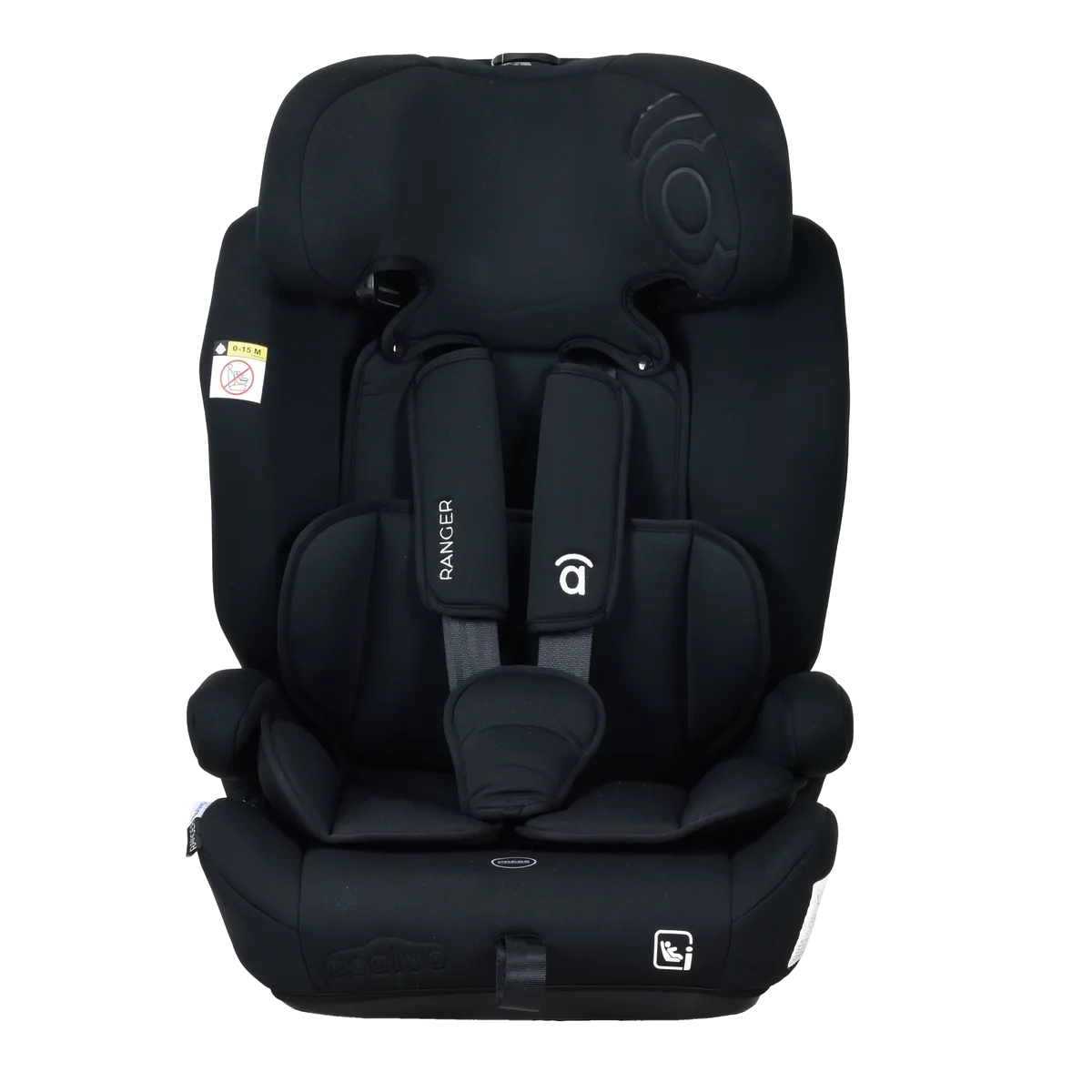 Asalvo Kindersitz I-size 76 - 150 cm, Ranger, Schwarz - Bild 1
