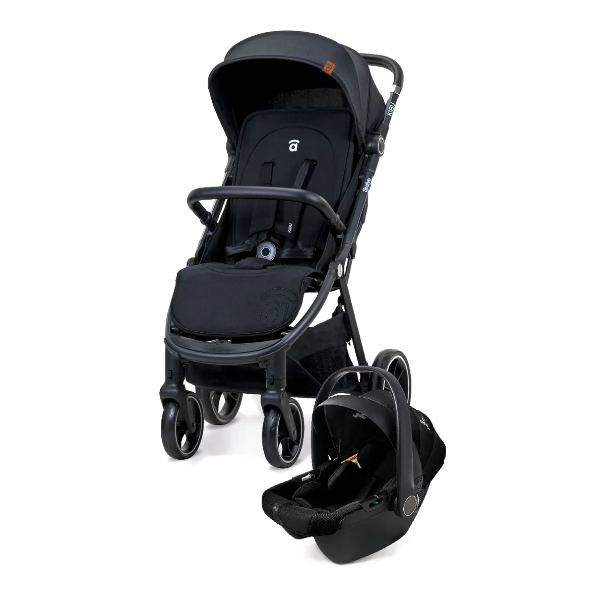 Asalvo Kinderwagen Kibu Travel System, Schwarz - Bild 1