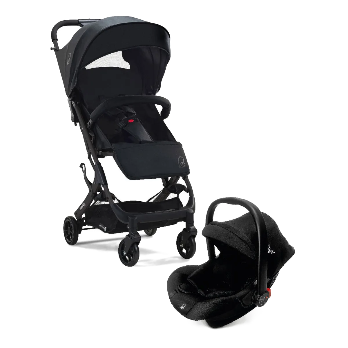 Asalvo Kinderwagen Amsterdam Travel System, Schwarz - Bild 1
