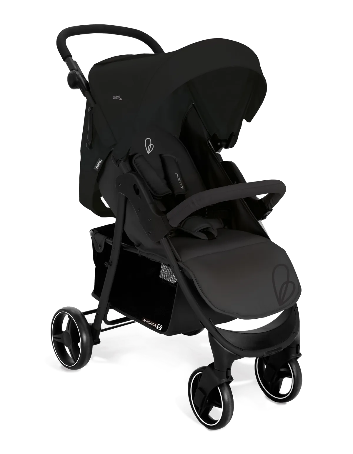 Asalvo Kinderwagen America 3, Schwarz - Bild 1