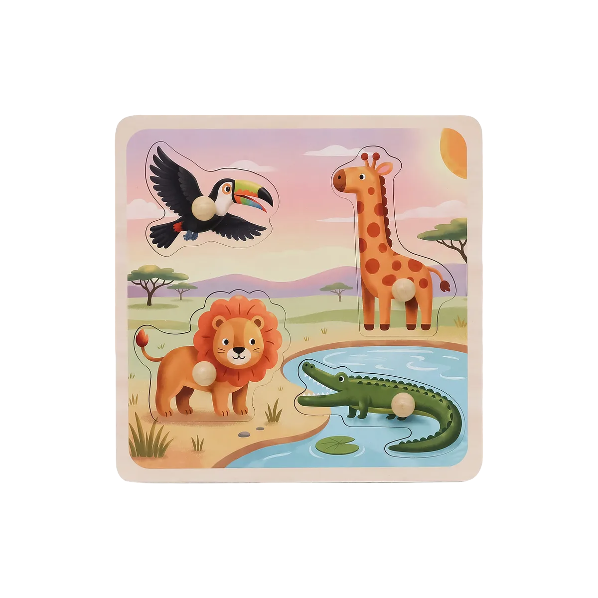 Kinder and Kids Flachpuzzle - Wildtiere - Bild 1