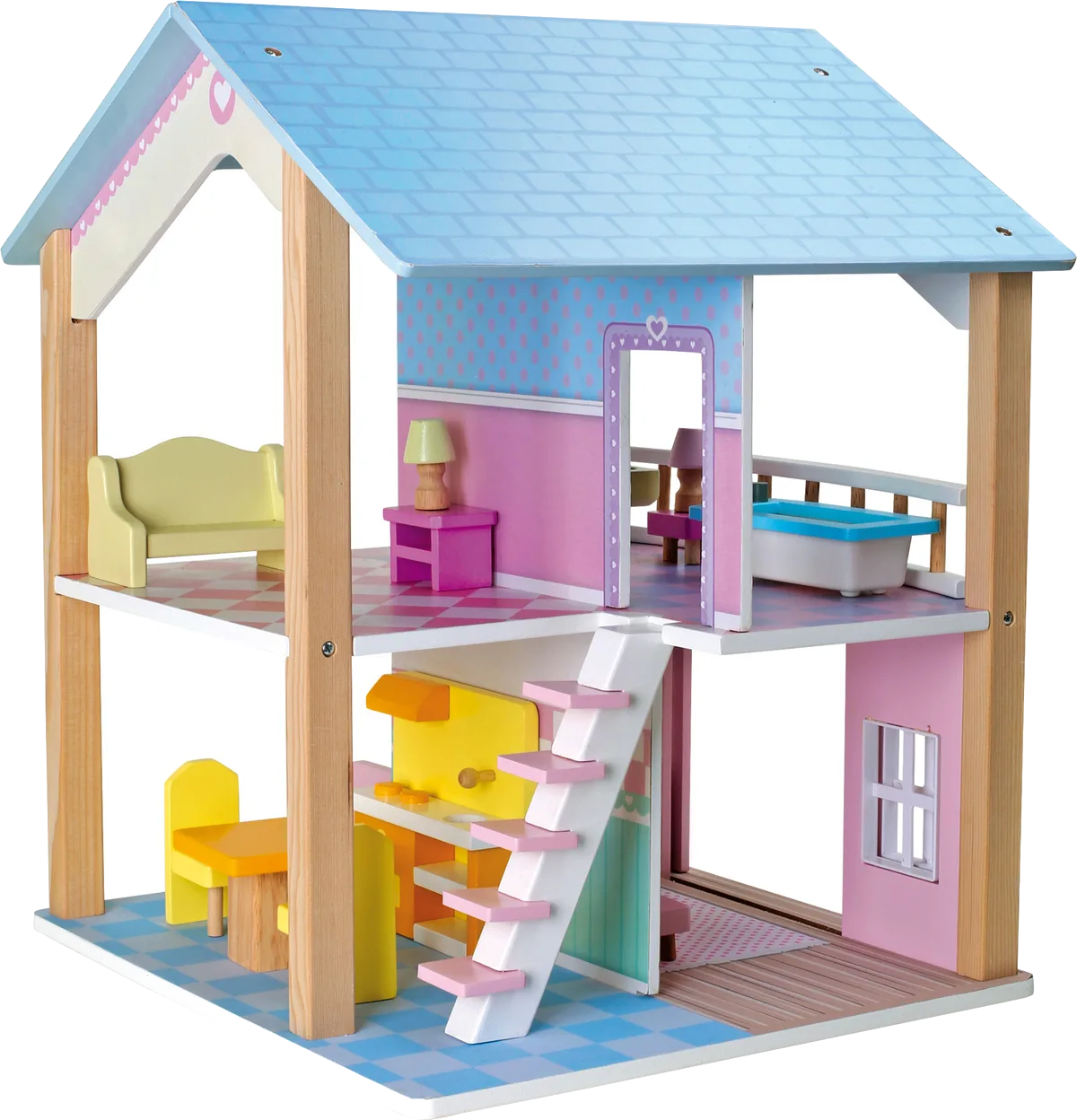 small foot Puppenhaus mit Blauem Dach, Drehbar - Bild 1