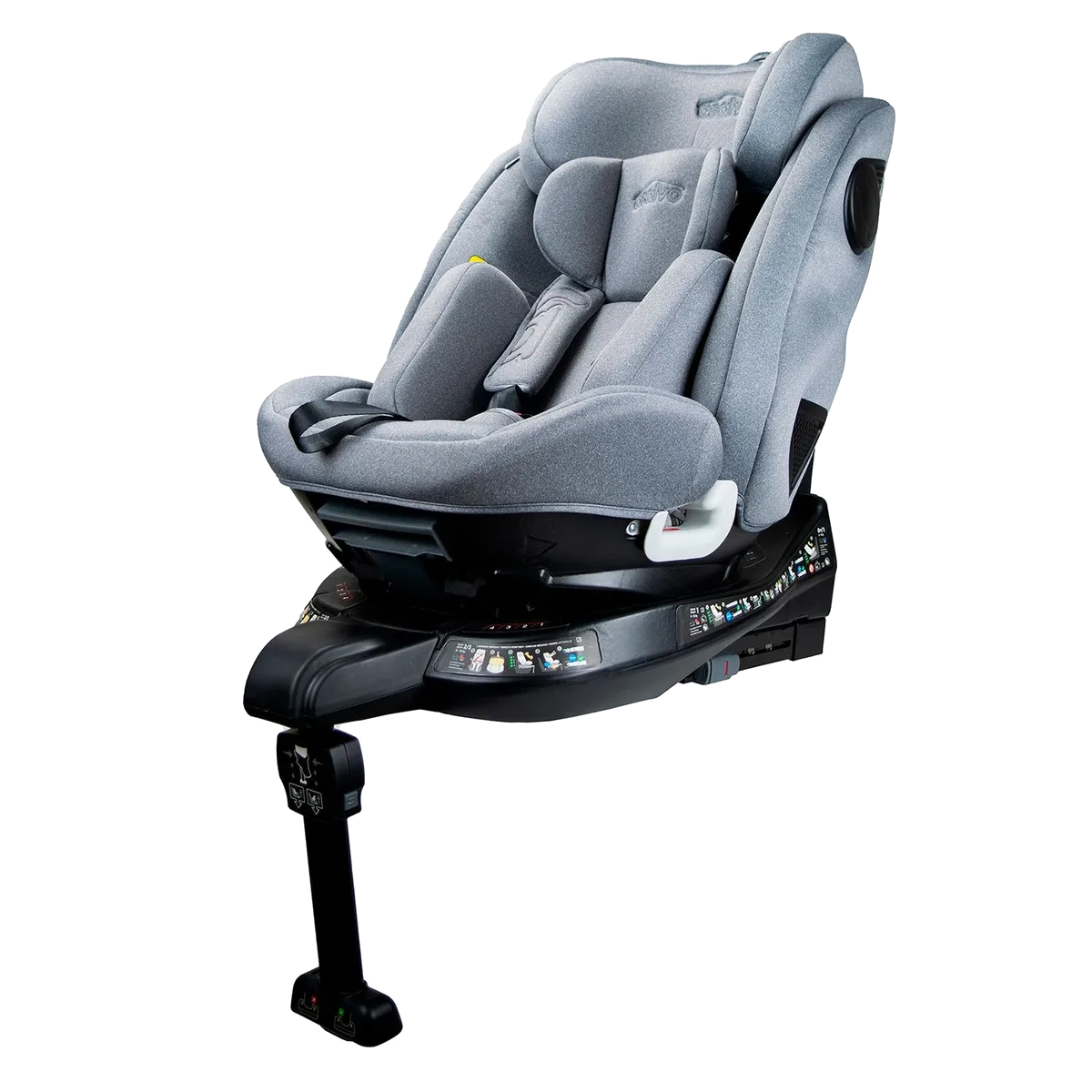 Asalvo Autokindersitz 0-36 kg mit 360°-Drehung, Turing/Grau - Bild 1