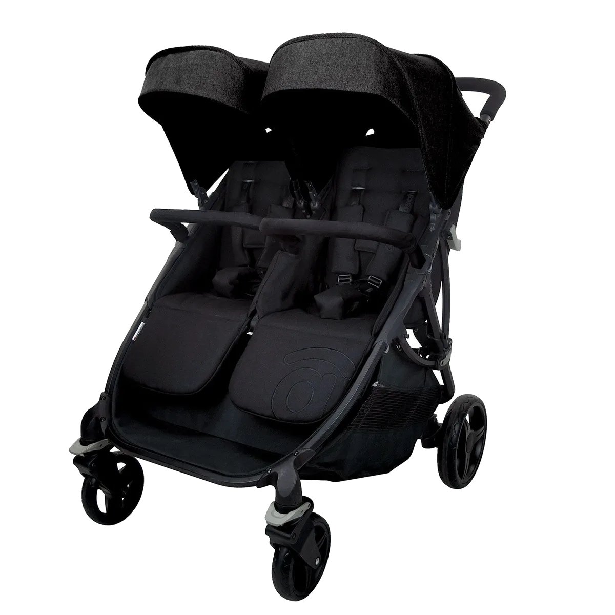 Asalvo Zwillingsbuggy Double Bro, Schwarz - Bild 1