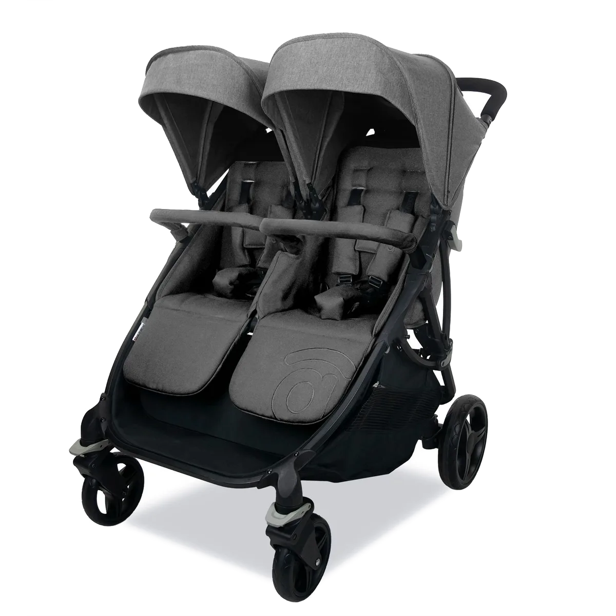 Asalvo Zwillingsbuggy Double Bro, Grau - Bild 1