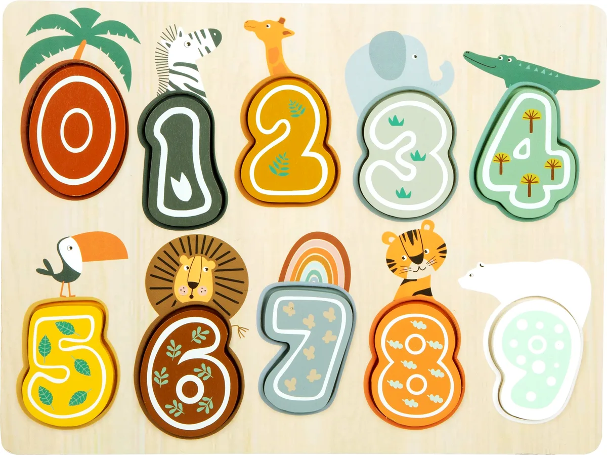 small foot Puzzle mit Zahlen, Safari - Bild 1